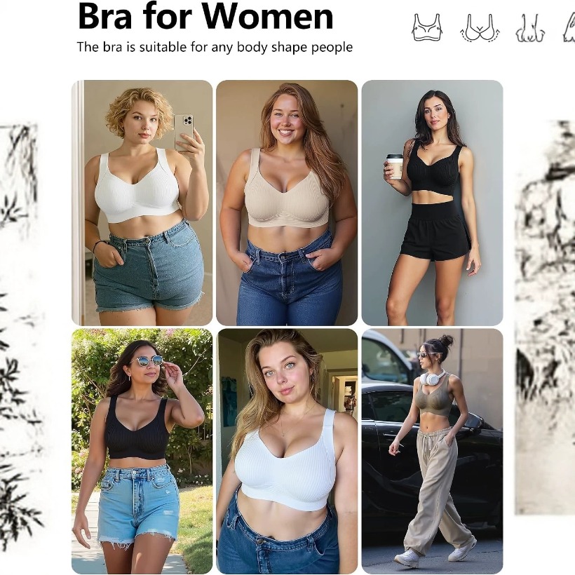 Women Jelly Wire-Free Seamless - Full Coverage Bra ulasan dan harga